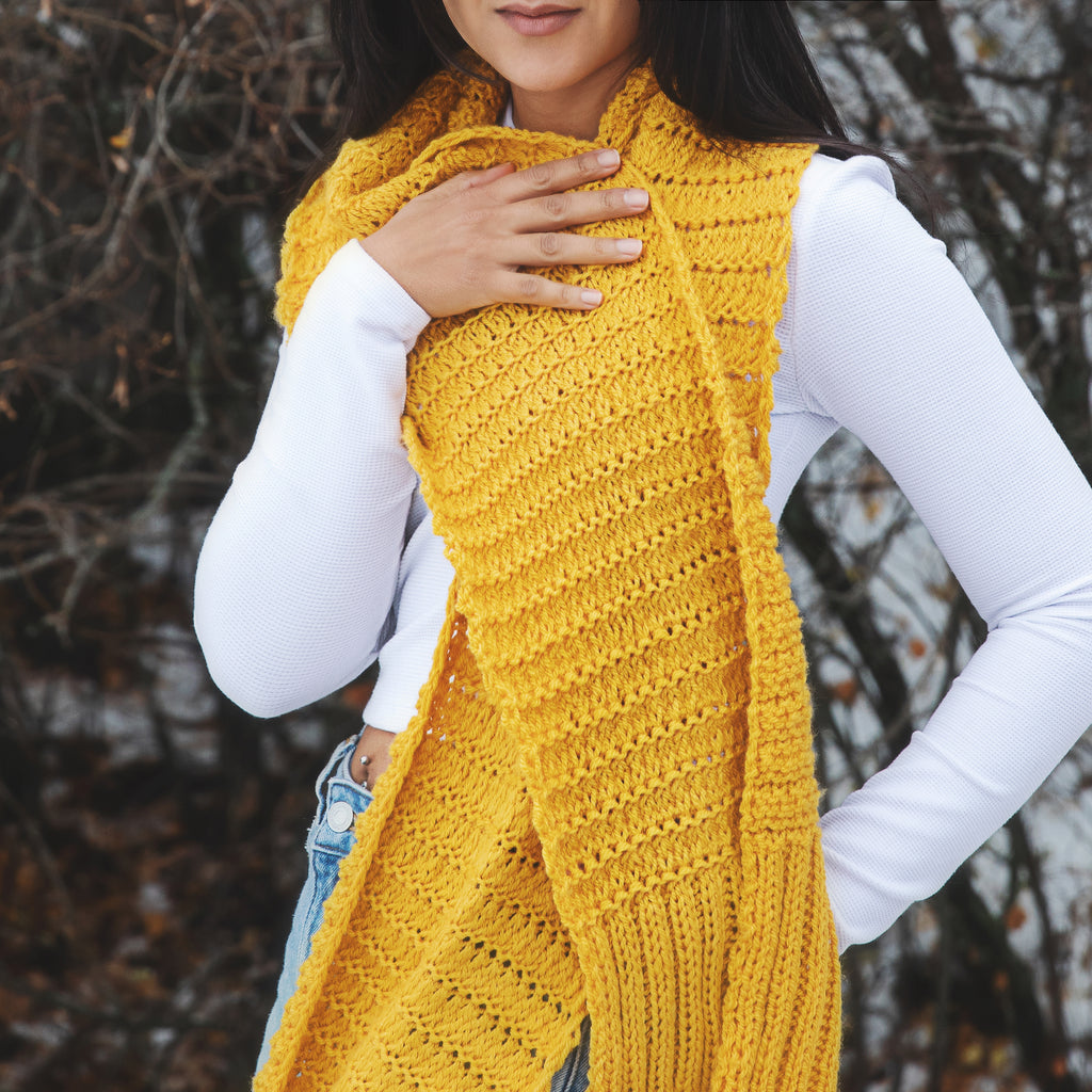 October Scarf Knitting Pattern