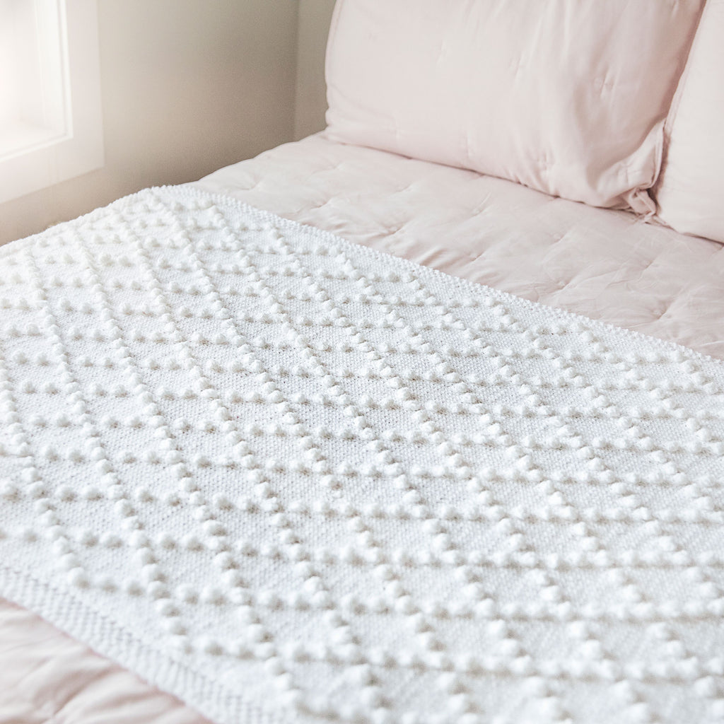 Bobble Stitch Blanket Knitting Pattern