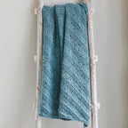 Diagonal Seed Stitch Baby Blanket Knitting Pattern