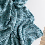 Diagonal Seed Stitch Baby Blanket Knitting Pattern
