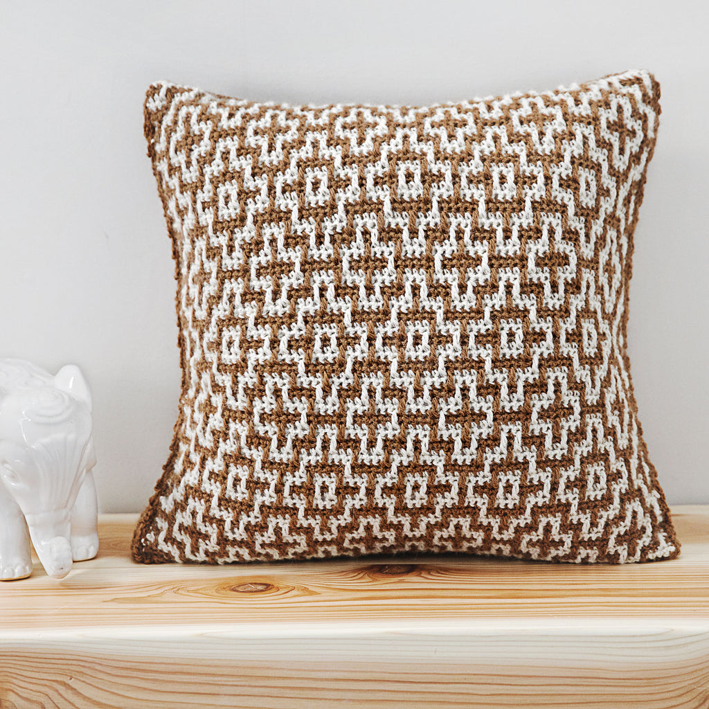 Casablanca Mosaic Crochet Throw Pillow