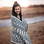 Aztec Mosaic Crochet Blanket Wrap Pattern