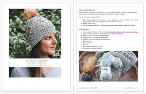 Shareen Cabled Hat Knitting Pattern