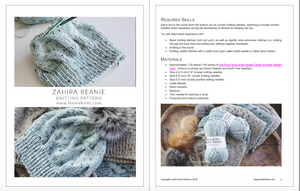 Zahira Cabled Hat Knitting Pattern