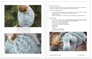 Shai Cabled Hat Knitting Pattern
