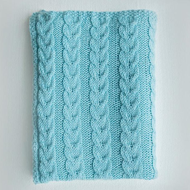 Cable Knit Baby Blanket Knitting Pattern