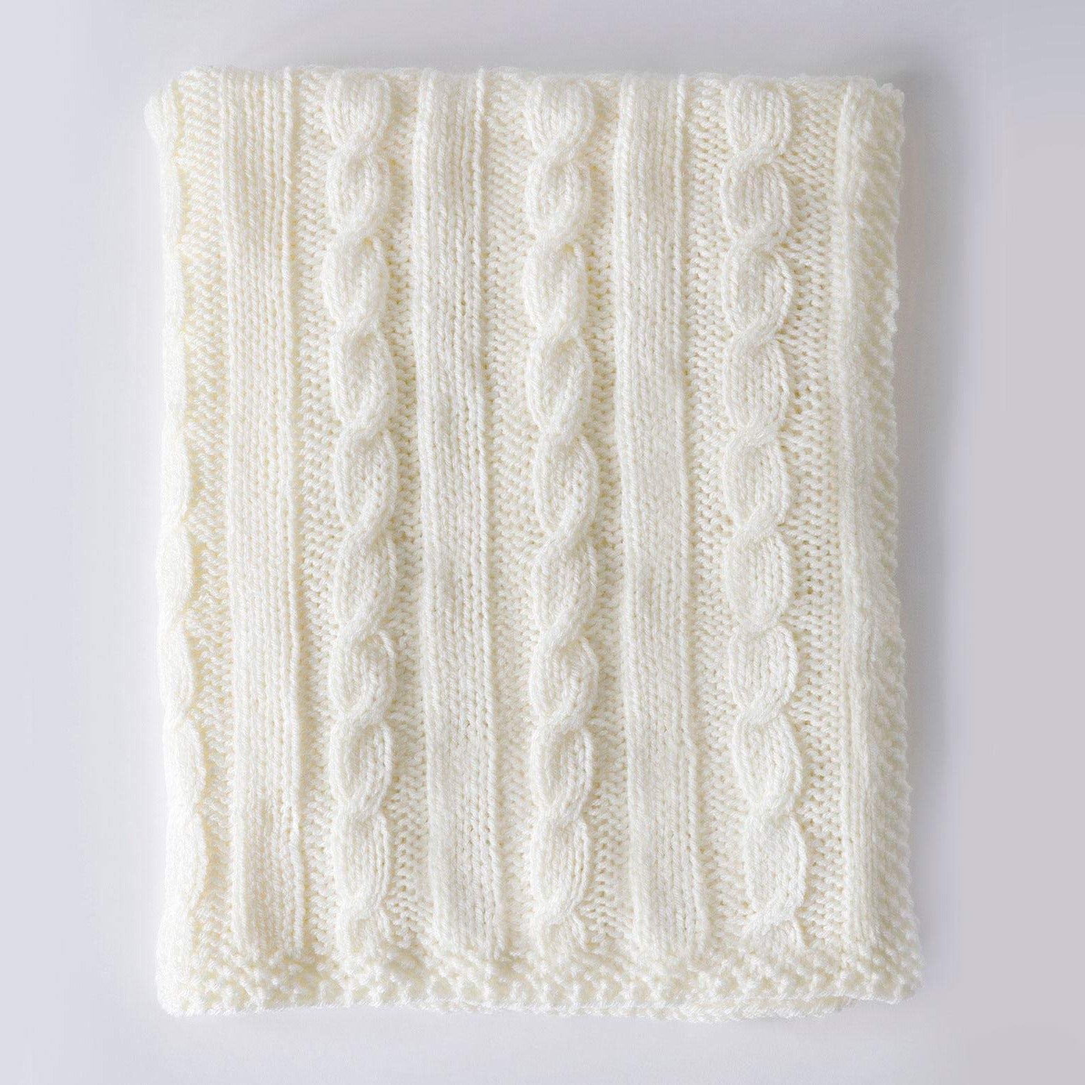 Simple Cable Knit Baby Blanket Knitting Pattern