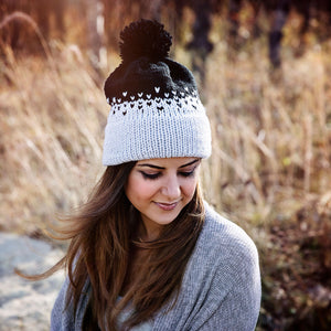 Ombre Double Brim Beanie Knitting Pattern