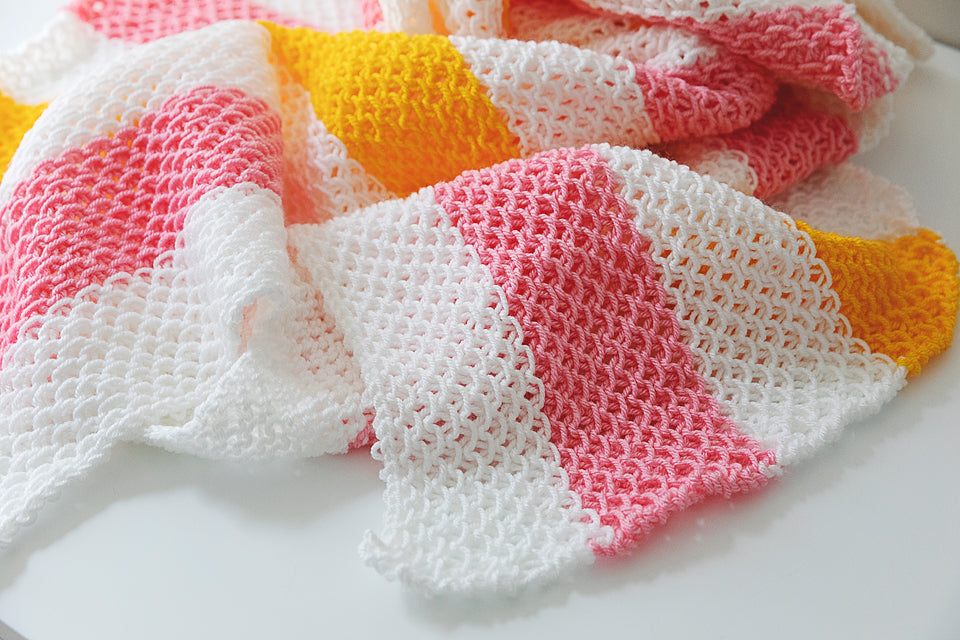 Morning Sky Baby Blanket Knitting Pattern